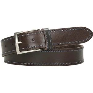 Cinturón De Piel Dos Costuras GS